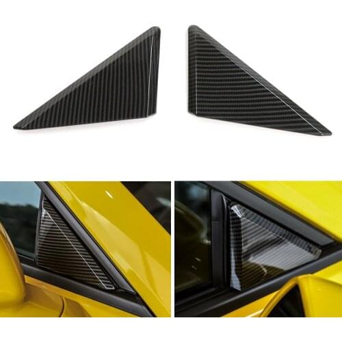 For Chevrolet Camaro 2017+ Car Front Window Triangle Cover Trim Carbon Fiber Style/Red/Silver