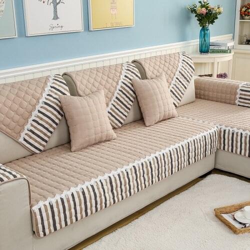 Double-sided Cotton Sofa Covers Cushion Four Seasons Sofa Towel Modern Simple Living Room Corner Couch Cover Armrest Towel