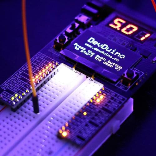 Elecrow DevDuino Development Platform for Arduino Compatible Board Reshaped Enhanced Full Designed DIY Kit 128x64 OLED Display