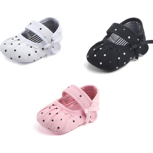 Pudcoco Giel Crib Shoes Newborn Baby Girl Soft Sole Canvas Crib Shoes Anti-slip Sneaker Prewalker 0-18M