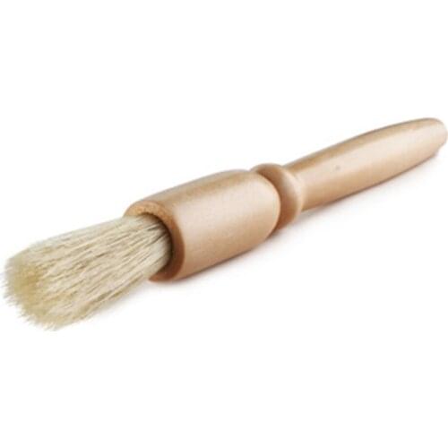 Natural Bristle Coffee Brush Coffee Grinder Cleaning Brush with Wood Handle