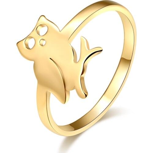 CACANA Stainless Steel Ring For Women Love owl Engagemen Wedding Rings Accessories Anillos Mujer Bague Femme Jewelry Gift R387