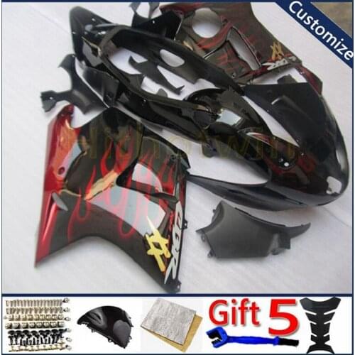 Motorcycle cowl For CBR1100XX 1997 1998 1999 2000 2001 2002 2003 CBR 1100XX motorcycle Fairing hull Injection mold red flames