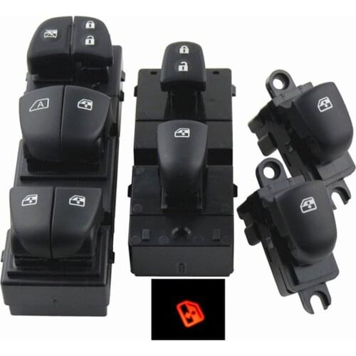 New Car Styling Power Master Window Switch Set With Red Light 25401-3SH0A-A 25401-3SH0A-B 3SH0A-C For Nissan Tiida X-Trail