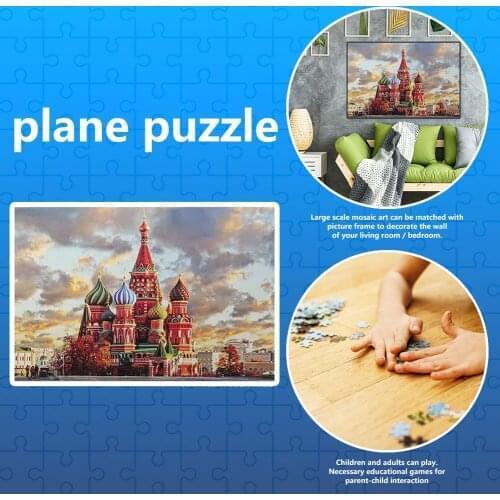 Educational Jigsaw Assembling Toys Puzzles Households Bedroom Portable Cathedral Paper Accessories for Kid Adults