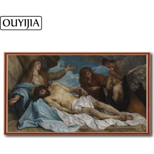 OUYIJIA Oil Religion Jesus Art The Dead Jesus God Christ 5D DIY Diamond Painting Embroidery Diamond Rhinestone Mosaic Decoration