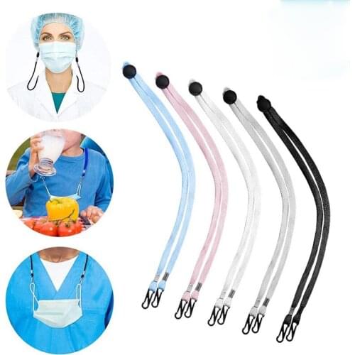 Lanyard Strap Holder for Face Masks Adjustable Stopper Convenient Safety Hanger Rope for Adults Kids Hat Windproof Rope