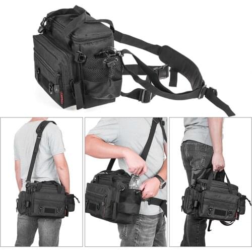 Carp Fishing Tackle Bag Multifunctional Outdoor Waist Bag Portable Lure Waist Pack Messenger Bag Pole Package Fishing Tackle Bag