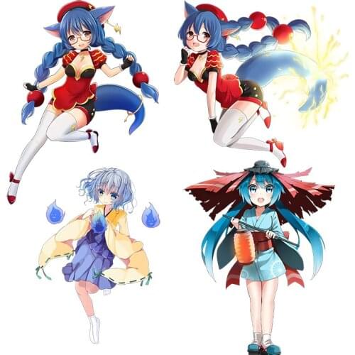 Three Ratels CA52 YOKAI WIKI Waterproof Game stickers for car hood laptop gift Motocycle Lovely girls Anime decals