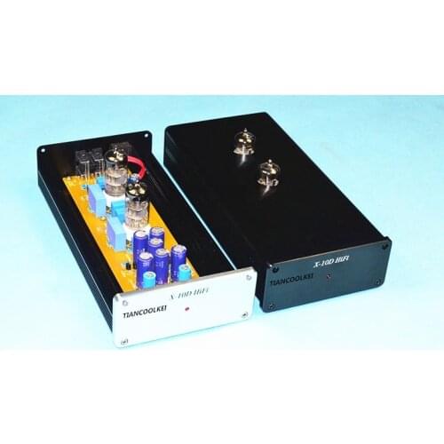 X-10D 2.0 original circuit HiFi 6N11 tube buffer audio signal tube preamplifier for pure post-amplifier With AC12V power adapter
