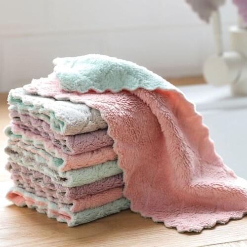 3/5/10 PCS Cleaning Cloth Microfiber Wipe Table Towel Home Absorbent Microfiber Towels Kitchen Washing Dish cloth