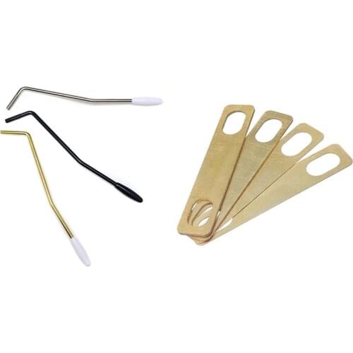 4PCS Guitar Neck Plate Heightening Gasket with 3Pcs 6mm Thread Tremolo Arm Whammy Bar for Stratocaster
