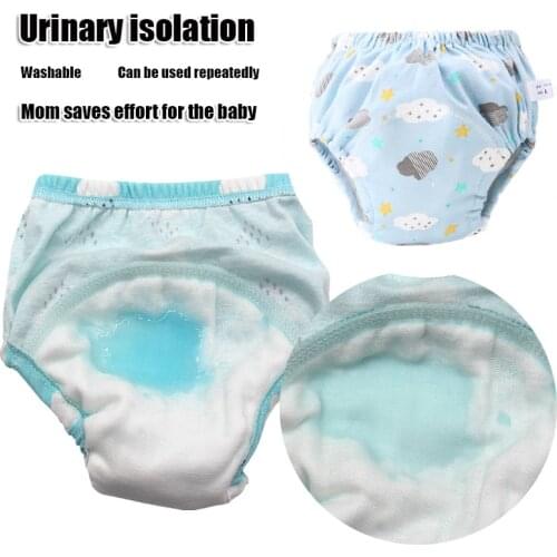 6-layer waterproof cotton baby training pants baby washable and reusable underwear baby diapers underwear diaper change
