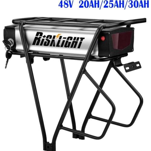 48V 25Ah 20ah 30ah Electric Bicycle Rack Batteries USB Rear Rack 48V 1000W Electric Bike Battery For 750w 500w Bafang BBS motor