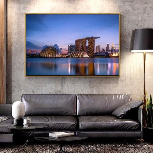 Artcozy Oil Canvas Painting marina bay sands For Home Decoration Wall Art