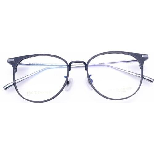 Belight Optical Brand Design 18K Titanium Retro Spectacle Frame Men Women Prescription Eyeglasses Optical Eyewear FN-16