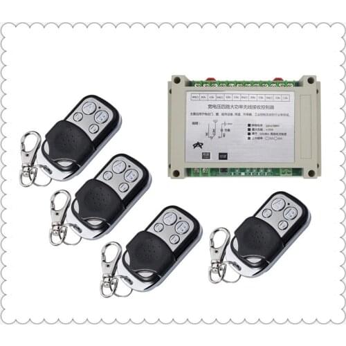 220V 380V 4CH 30A RF Wireless Remote Control System Radio Switch remote switch 220V 380V Learning code receiver 4* transmitter