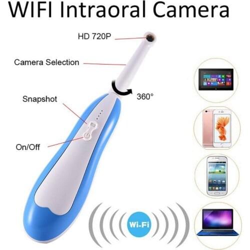HD Intraoral Endoscope Wireless Dental Camera, WIFI LED Light Monitoring Inspection Teeth Photo Shoot Dentist Intra Oral Camera