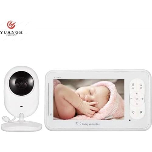 Wireless Baby Monitor 4.3 Inch LCD IR Night Vision 2 Way Talk 8 Lullabies Temperature Monitor Video Nanny Radio Baby Camera