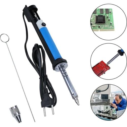 30W Electric Desoldering Pump Soldering Iron Pen Tin Solder Sucker Welding Suction Heating Sucker Pen Repair Tool with Nozzle