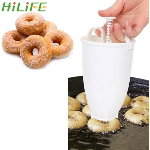 HILIFE Manual Doughnut Machine Deep Fry Donut Mould Plastic Lightweight Easy Fast Arabic Waffle Waffle Dispenser Donut Maker
