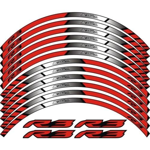 K-sharp for YAMAHA YZF R3 motorcycle wheel decals Reflective stickers rim stripes YZF-R3 motorbike R3