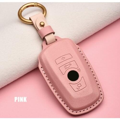 Leather Car Key Case Cover for BMW 520 525 f30 f10 F18 118i 320i 1 3 5 7 Series X3 X4 M3 M4 M5 Keychain Holder Protection Covers