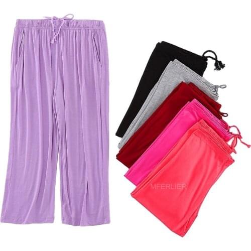 Autumn Spring Mens pants 5XL Waist 136cm Loose Home Pajama pants