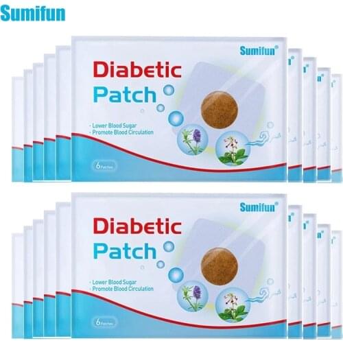 Sumifun 120Pcs/20 Bags Diabetes Treatment Patch Natural Herbal Medications Navel Sticker Reduce High Blood Sugar Medical Plaster