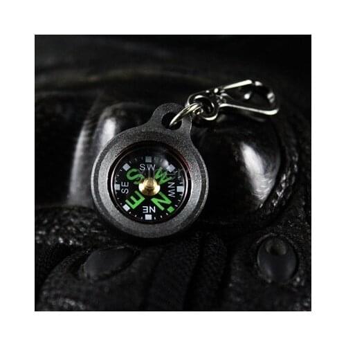 Camping Hiking Portable titanium alloy/Brass Pocket Golden Compass Navigation for Outdoor Activities Diameter 25mm