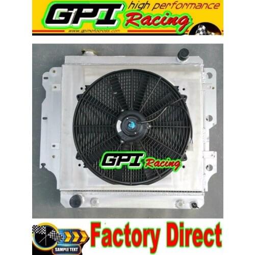 RADIATOR +SHROUD+FAN 1987-2006 FOR JEEP WRANGLER YJ/TJ/LJ 2.4 2.5 L4 4.0 L6