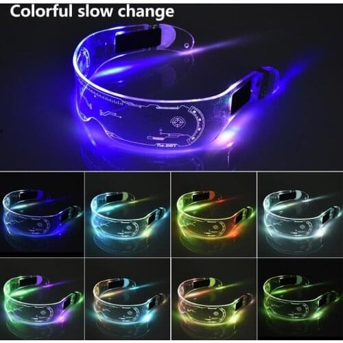 LED Glasses EL Wire Neon Party Luminous LED Glasses Light Up Glasses Rave Costume Party Decor DJ SunGlasses Halloween Decoration
