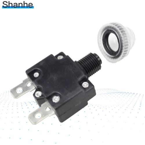Thermal switch overload protector push button 3A,4A,5A,6A ,7A,7.5A,8A,10A,15A,18A,20A,25A ,30A circuit breaker+waterproof cover