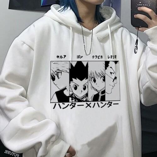 Streetwear Kawaii Hunter X Hunter Hoodies Women Cartoon Sweatshirt Oversized Hoodie Anime Killua Zoldyck Hisoka Hoody Women Tops