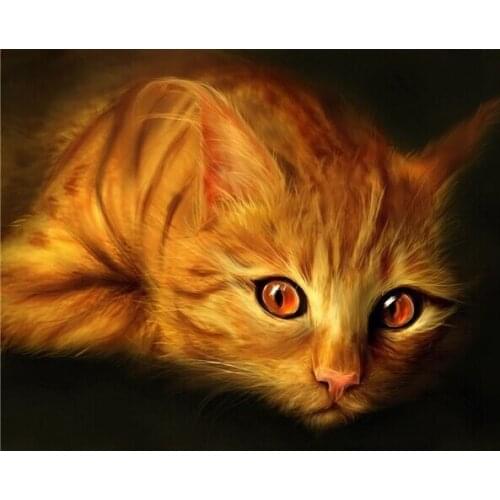 Needlework Christmas Decoration Diamond Embroidery Patchwork Diy Diamond Sticker Square DIY Diamond Painting 3D CAT