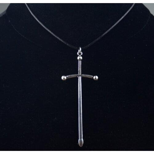 Witch Necklace Swords Necklace Gothic Pagan Dagger Pendant Tarot Occult Dark Witchy Jewelry