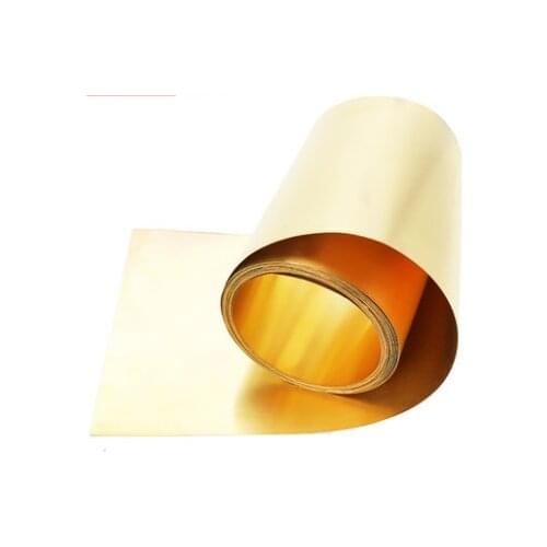 1PC 0.02/0.03/0.05/0.1/0.15/0.2/0.3/0.4/0.5/0.6/0.8/1mm x 200mm x1000mm Brass Metal Thin Sheet Foil Plate Thick