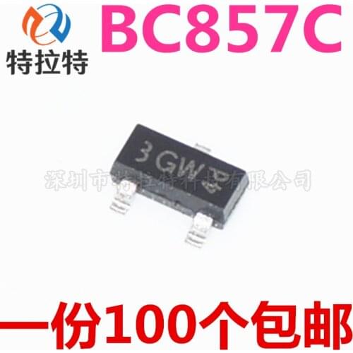 100PCS/Lot BC857C 3G Pnp 0.1A/45V SOT23 Triode