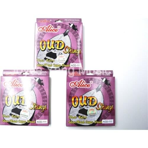 3 Sets of Alice AOD-111 OUD Strings Clear Nylon Silver-Plated Copper Wound 11-String Free Shipping Wholesales