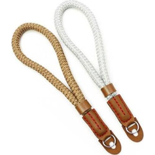 4 Colors Optional Vintage Soft Cotton Hand Rope Wrist Strap for Leica Canon Nikon Sony SLR Mirrorless Camera With O-Ring Hole