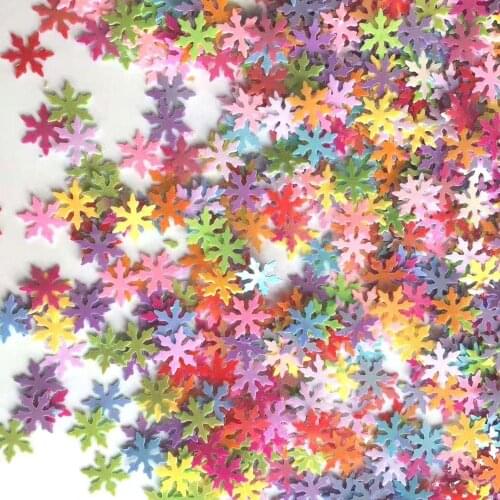50g/lot 9mm Snowflake Glitter Sequins Garment Accessories Kids Diy Crafts PVC Glitter Paillettes Festival Decoration confetti