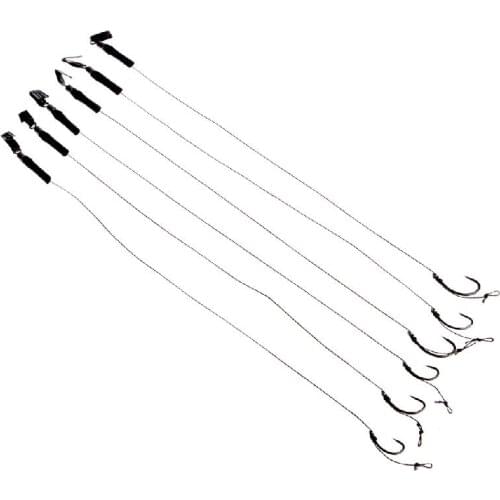 6Pcs Barbless Size 6 8 10 Carp Fishing Hook Tackle Hair Rigs Accessories Tackles