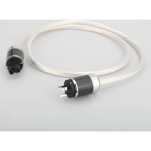 Audiocrast 6N OCC Silver Plated US /EU version HiFi AC Power cable for CD amplifter