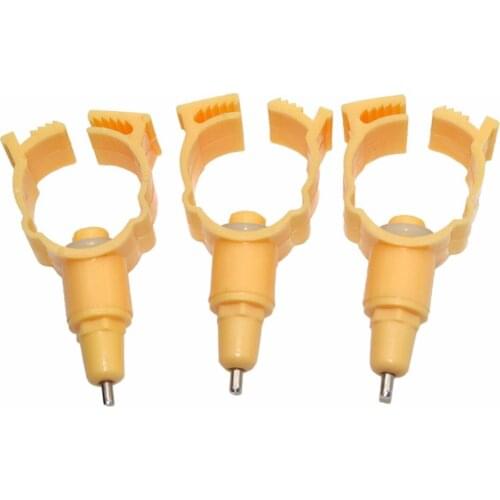 10 PCS 25mm Chicken Quail Waterer Yellow Automatic Drinking Fountains Applicable To Diameter 25mm Pipe