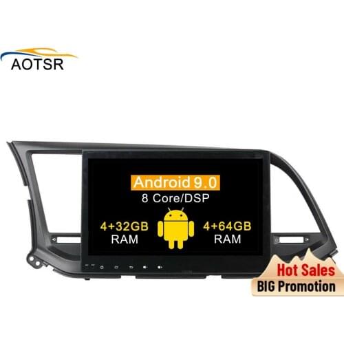 DSP 4+64 Android 9.0 Car navigation dvd Player For HYUNDAI Elantra 2016gps radio stereo car multimedia player dvd Wifi head unit