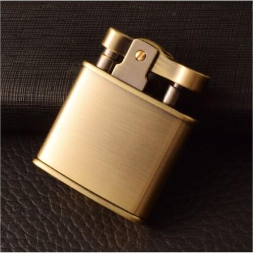 Dolphin kerosene gasoline lighter 695 creative retro old grinding wheel pressure ignition lighter mans smoking gift 5.2cm 64g