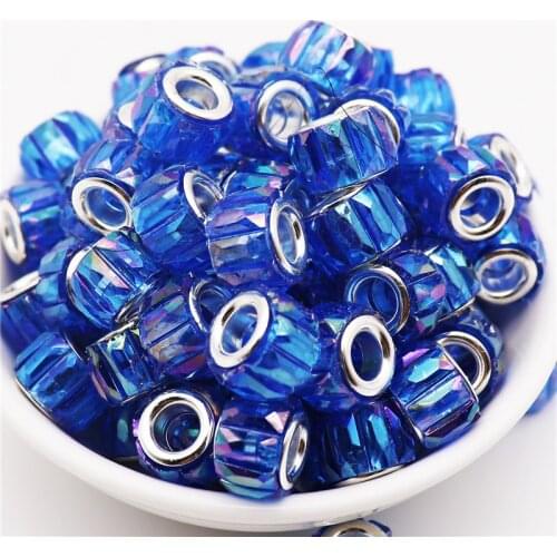 10Pcs New Large Hole European Beads DIY Spacer Beads for Jewelry Making Charms fit Pandora Bracelet Snake Chain Pendant Necklace