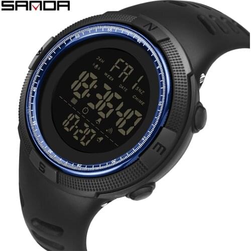 SANDA Sport Watch Men G Style Shock Men Military Digital Wristwatch Alarm Countdown Waterproof Quartz Watches Outdoor Clock Male