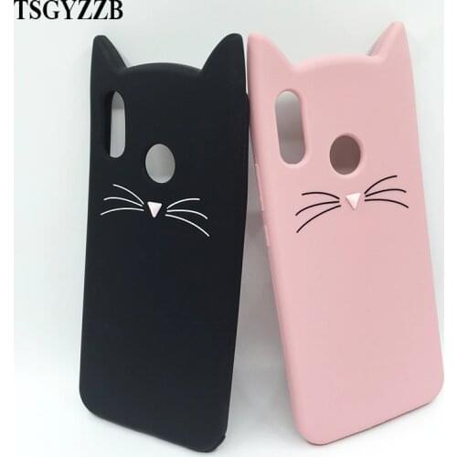 For Huawei P20 Lite Case Cover Soft Silicone Cute Cat Cover Back Protective Phone Case For Huawei P20 Lite P20lite 5.84" Coque