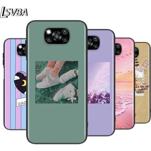 Lock Screen Aesthetic For XiaoMi Poco X2 X3 NFC M2 M3 F1 F2 C3 Pro Mi Mix 3 Play A3 A2 A1 CC9E CC9 5X 6X 5 6 Lite Phone Case